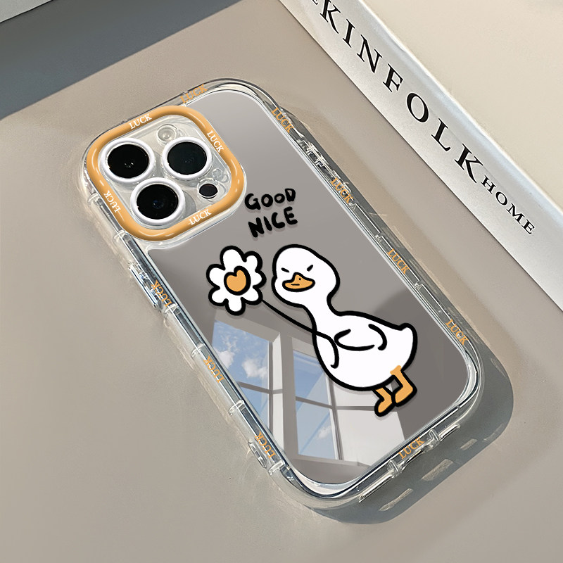 Phone Cases Cute Iphone 13 - Милый чехол-накладка с зеркалом и воздушной