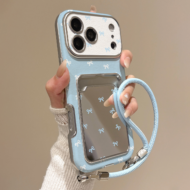 Phone Cases That Hold Cards - Милый чехол-кошелек с зеркалом и бантом