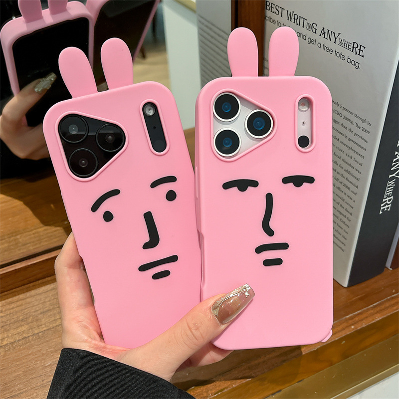 Phone Cases Funny - Kawaii 3D забавный мультяшный розовый чехол
