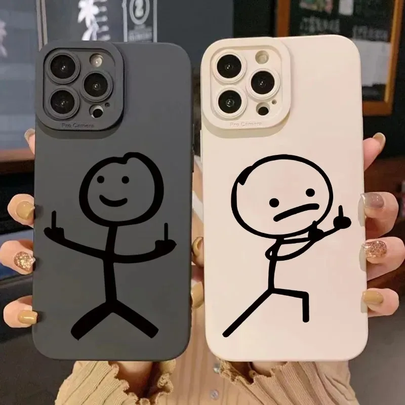 Phone Cases Cute Iphone 13 - Милый мультяшный матовый силиконовый чехол-накладка для