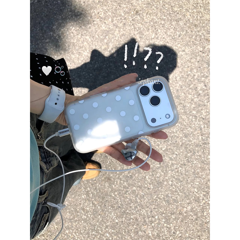 Phone Cases Polka Dot - Прозрачный матовый чехол Simple Angel White