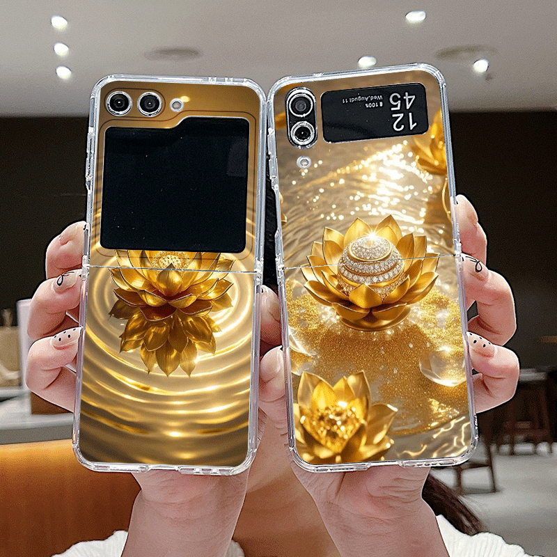 Phone Cases Z Flip 7 - Креативный чехол для телефона с золотым