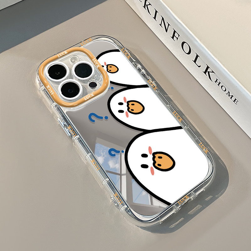 Phone Cases Cute Iphone 13 - Корейский милый чехол-накладка с зеркалом и