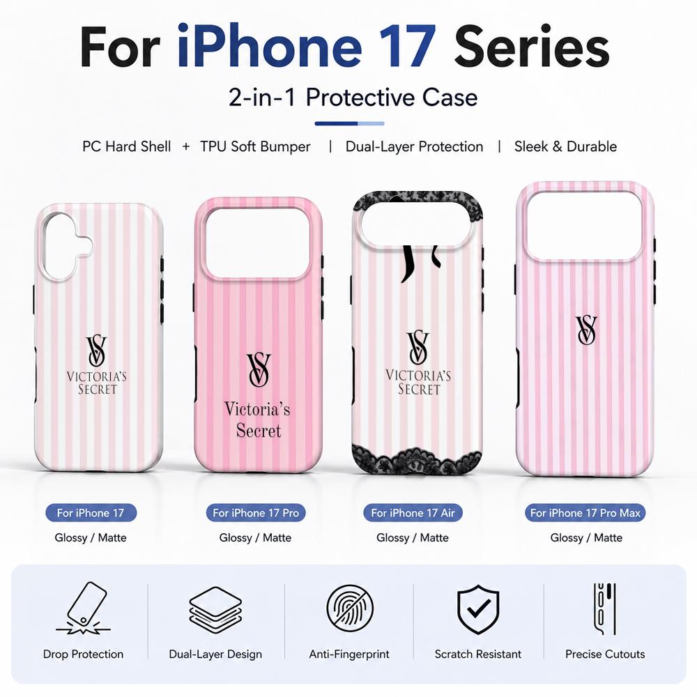 Phone Cases Iphone 16 Pro - Крутой чехол-пленка V-Victoria's Secret 2-в-1 для