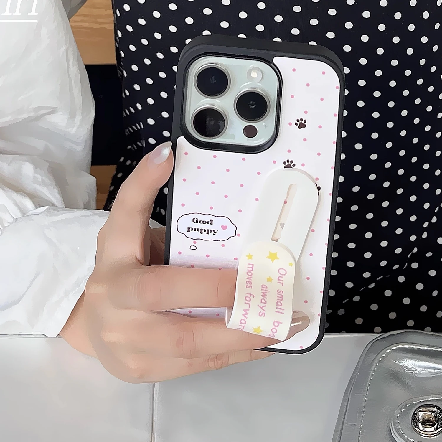 Phone Cases Cute Iphone 13 - INS Pink Wave Point Good Puppy