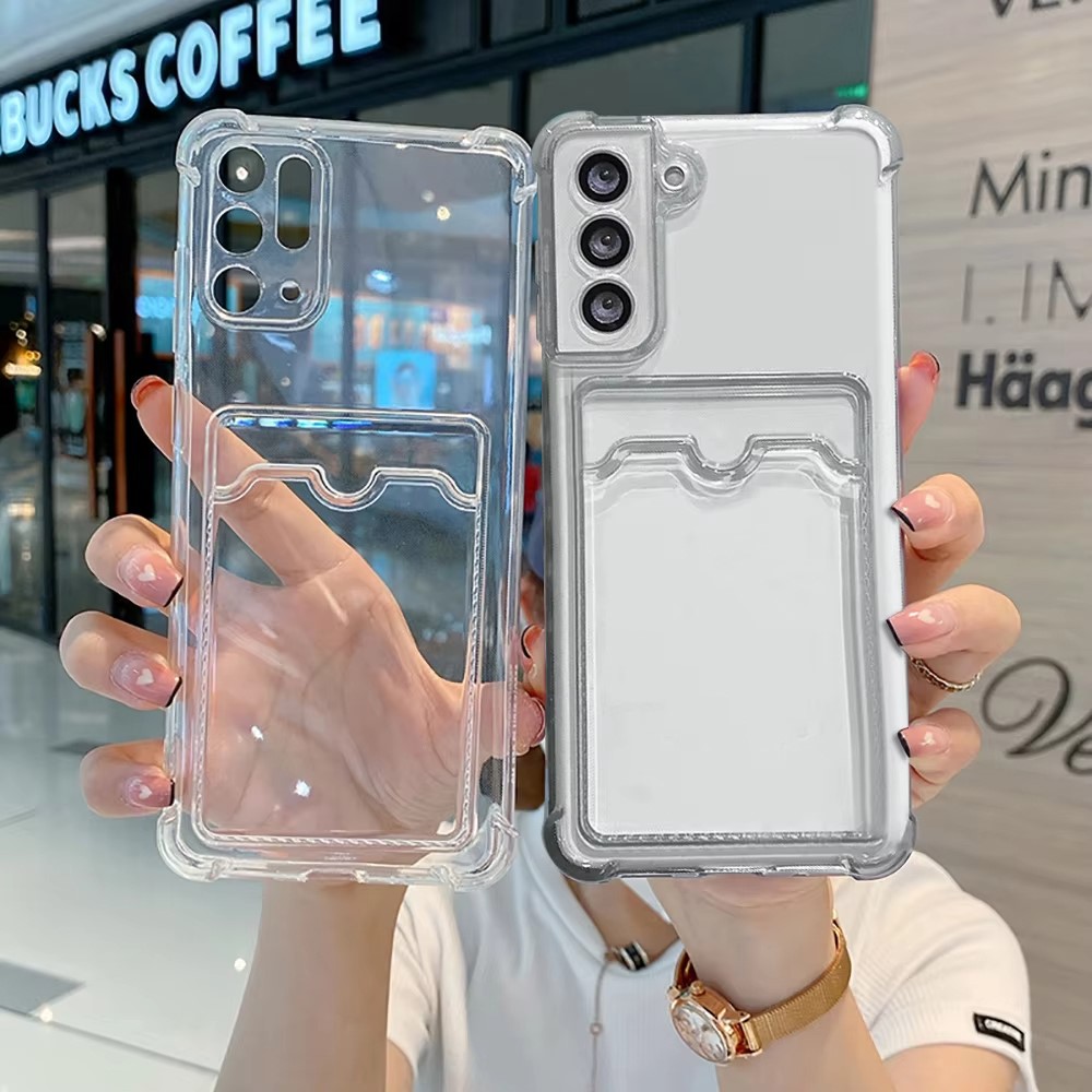 Phone Cases That Hold Cards - Прозрачный силиконовый чехол-кошелек для Samsung S26